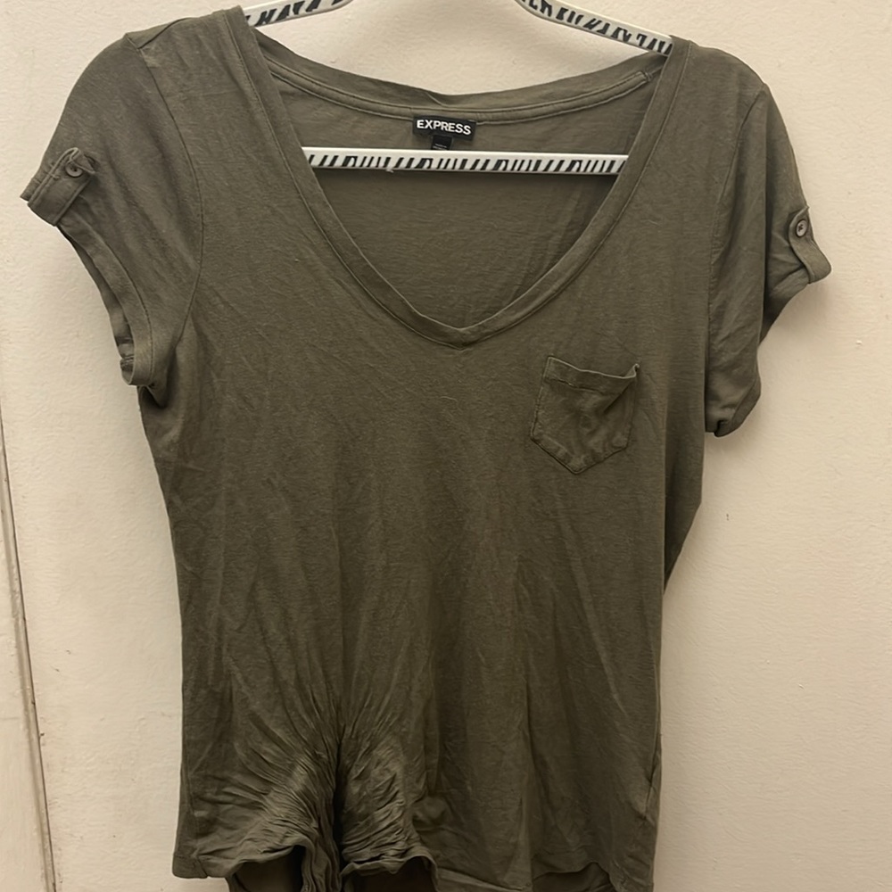 Express Olive colored t shirt - Picture 12 of 16